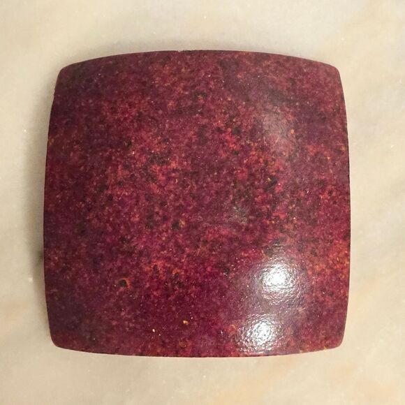 Mixato Red Orange Square Murano Glass Trincket Dish Plate - Picture 7 of 8